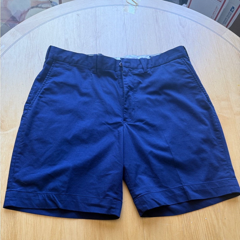 Polo Golf Ralph Lauren Navy Shorts Mens 38 Classic Fit Stretch Chino